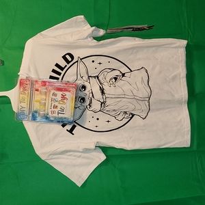 Jerry Leigh "The Child" white shirt with tie dye kit kids size: L/XL